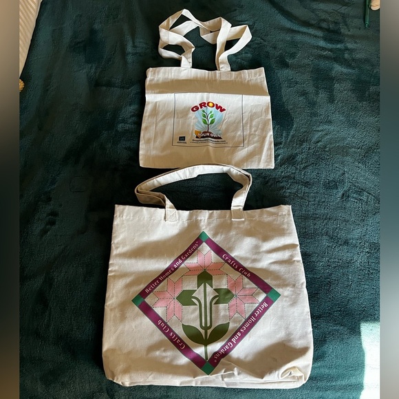 Handbags - 2 Canvas Tote Bags